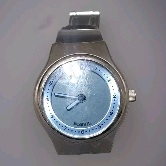 Fossil Big Tic Watch, Blue Face Steel Strap, JR-7860, Y2k, Untested - Picture 1 of 11